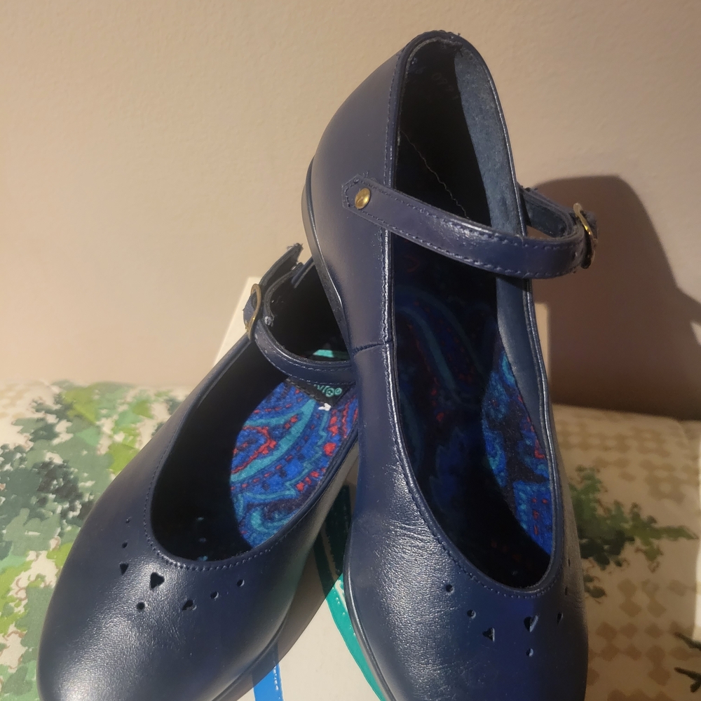 Navy Blue Kids Mary Jane Shoes